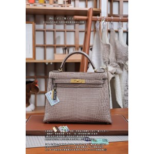 Kelly 28 수제작 수입악어가죽